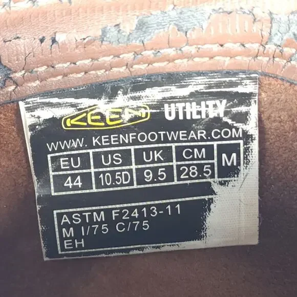 Keen Men’s San Jose 6 US 10,5D Brown Leather Utility Aluminum Toe Work Boots